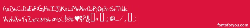 LactoseIntolerant Font – White Fonts on Red Background