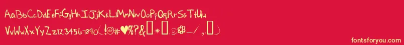 LactoseIntolerant Font – Yellow Fonts on Red Background