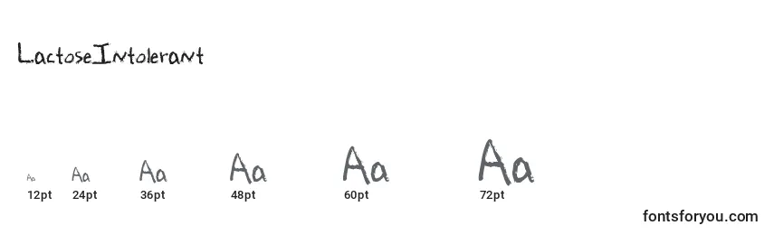 LactoseIntolerant Font Sizes