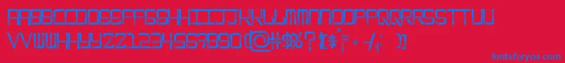 EpicenterDisco Font – Blue Fonts on Red Background