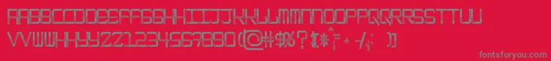 EpicenterDisco-Schriftart – Graue Schriften auf rotem Hintergrund