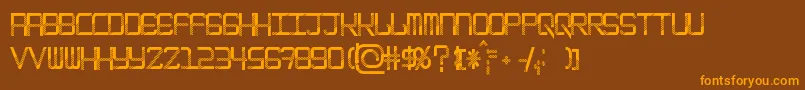 EpicenterDisco Font – Orange Fonts on Brown Background