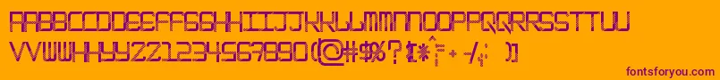 EpicenterDisco Font – Purple Fonts on Orange Background