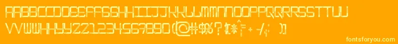 EpicenterDisco Font – Yellow Fonts on Orange Background