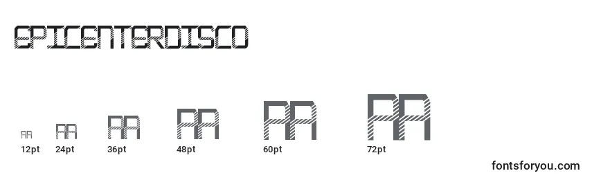 EpicenterDisco Font Sizes