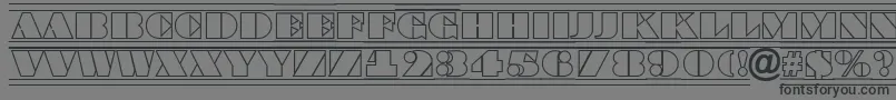フォントABraggatitulotldcfr – 黒い文字の灰色の背景