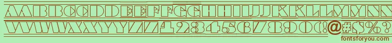 ABraggatitulotldcfr Font – Brown Fonts on Green Background