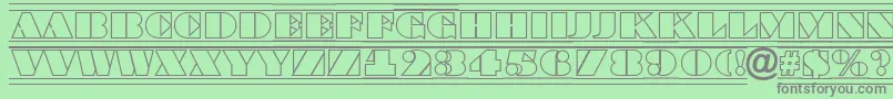 ABraggatitulotldcfr Font – Gray Fonts on Green Background