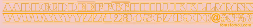 ABraggatitulotldcfr-Schriftart – Orangefarbene Schriften auf rosa Hintergrund