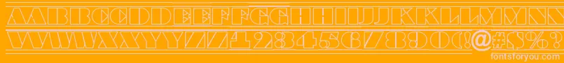 ABraggatitulotldcfr-Schriftart – Rosa Schriften auf orangefarbenem Hintergrund