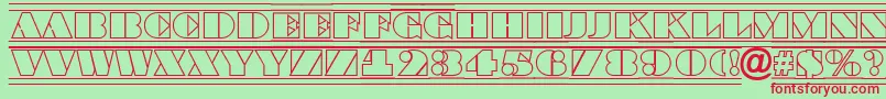 ABraggatitulotldcfr Font – Red Fonts on Green Background