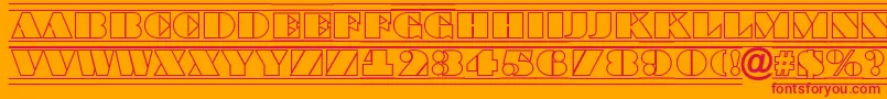 ABraggatitulotldcfr Font – Red Fonts on Orange Background