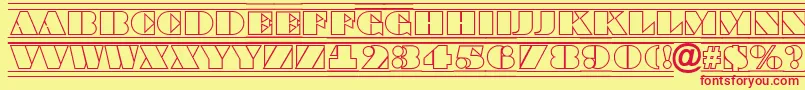 ABraggatitulotldcfr Font – Red Fonts on Yellow Background