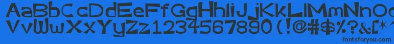 AssholeBasicSansSerifFont Font – Black Fonts on Blue Background