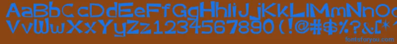 AssholeBasicSansSerifFont Font – Blue Fonts on Brown Background