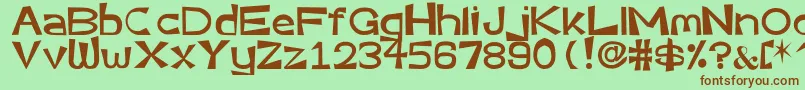 AssholeBasicSansSerifFont Font – Brown Fonts on Green Background