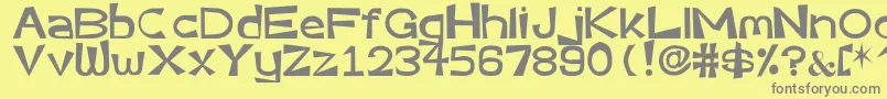 AssholeBasicSansSerifFont Font – Gray Fonts on Yellow Background