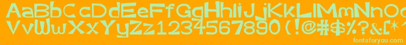 AssholeBasicSansSerifFont Font – Green Fonts on Orange Background