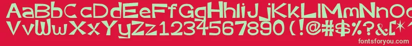 AssholeBasicSansSerifFont Font – Green Fonts on Red Background