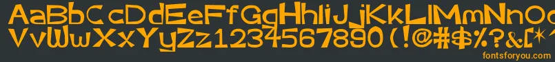 AssholeBasicSansSerifFont Font – Orange Fonts on Black Background