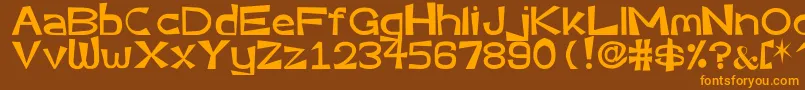 AssholeBasicSansSerifFont Font – Orange Fonts on Brown Background