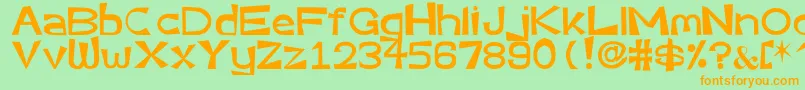 AssholeBasicSansSerifFont Font – Orange Fonts on Green Background