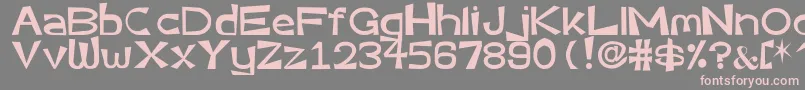 AssholeBasicSansSerifFont Font – Pink Fonts on Gray Background