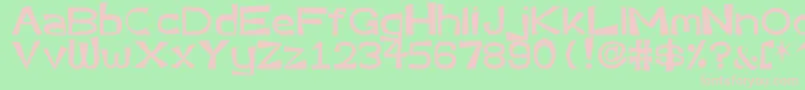 AssholeBasicSansSerifFont Font – Pink Fonts on Green Background