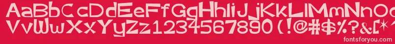 AssholeBasicSansSerifFont Font – Pink Fonts on Red Background