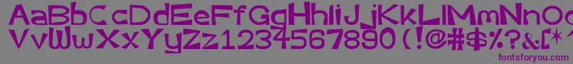 AssholeBasicSansSerifFont Font – Purple Fonts on Gray Background