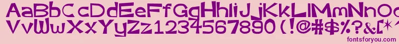 AssholeBasicSansSerifFont Font – Purple Fonts on Pink Background