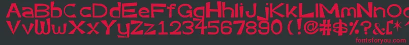 AssholeBasicSansSerifFont Font – Red Fonts on Black Background