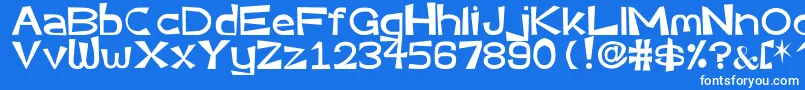 AssholeBasicSansSerifFont Font – White Fonts on Blue Background