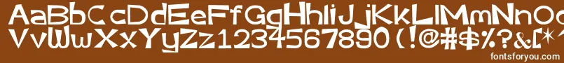 AssholeBasicSansSerifFont Font – White Fonts on Brown Background