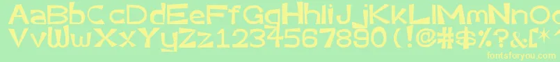 AssholeBasicSansSerifFont Font – Yellow Fonts on Green Background