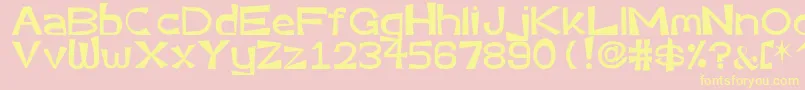 AssholeBasicSansSerifFont Font – Yellow Fonts on Pink Background