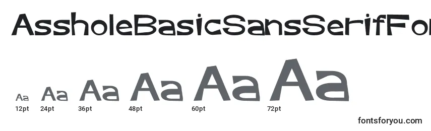 AssholeBasicSansSerifFont Font Sizes