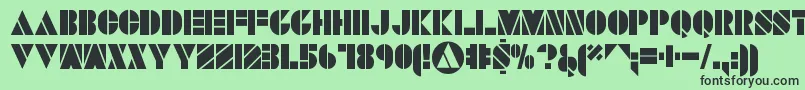 SavaroStencilDemo Font – Black Fonts on Green Background