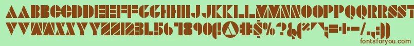 SavaroStencilDemo Font – Brown Fonts on Green Background