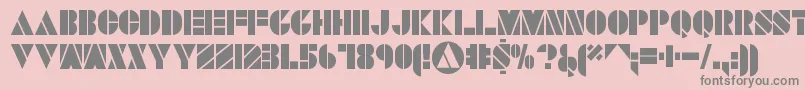 SavaroStencilDemo Font – Gray Fonts on Pink Background