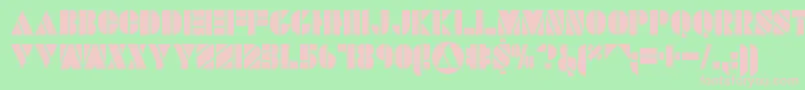 SavaroStencilDemo Font – Pink Fonts on Green Background