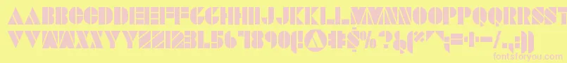 SavaroStencilDemo Font – Pink Fonts on Yellow Background