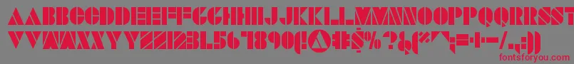 SavaroStencilDemo Font – Red Fonts on Gray Background