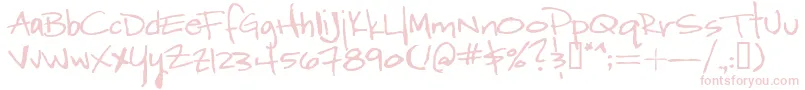 WordyDiva Font – Pink Fonts on White Background