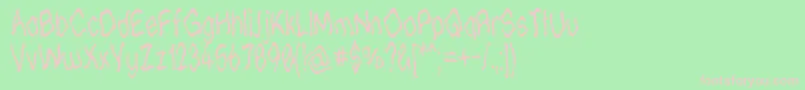 Lostsea Font – Pink Fonts on Green Background