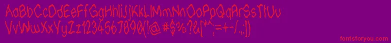 Lostsea Font – Red Fonts on Purple Background