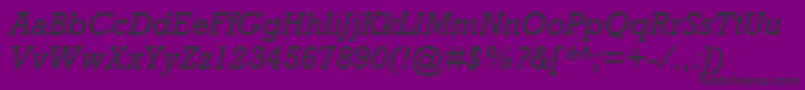 RockwellРљСѓСЂСЃРёРІ Font – Black Fonts on Purple Background