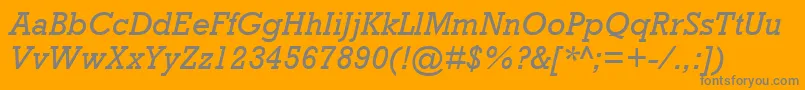 RockwellРљСѓСЂСЃРёРІ Font – Gray Fonts on Orange Background