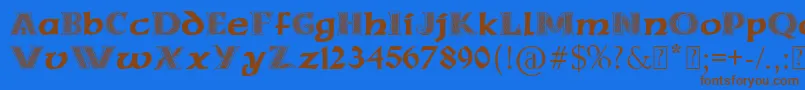 PaulsCelticFont3 Font – Brown Fonts on Blue Background