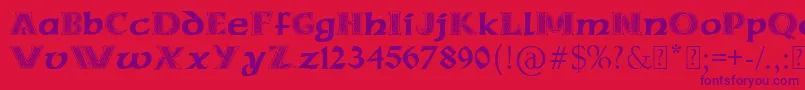 PaulsCelticFont3 Font – Purple Fonts on Red Background